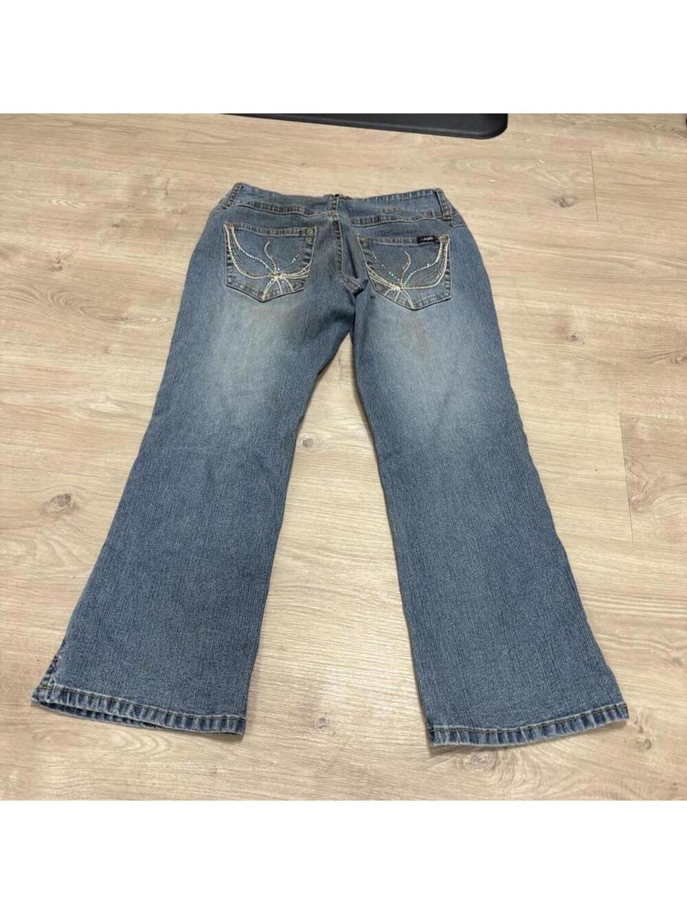 Y2K angel capri jeans